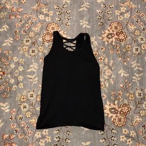 Sleeveless black shirt